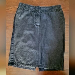 MaxMara black jean pencil skirt tuxedo stripe